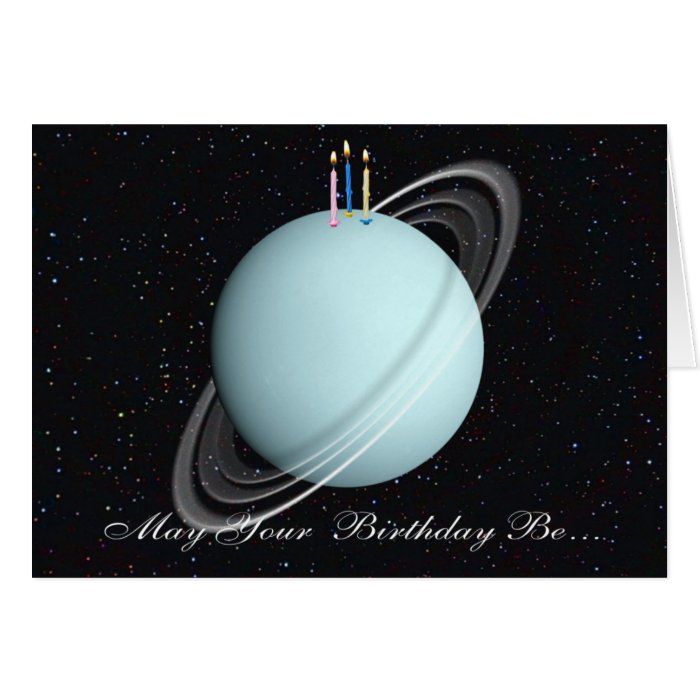 Planet Uranus Birthday Card