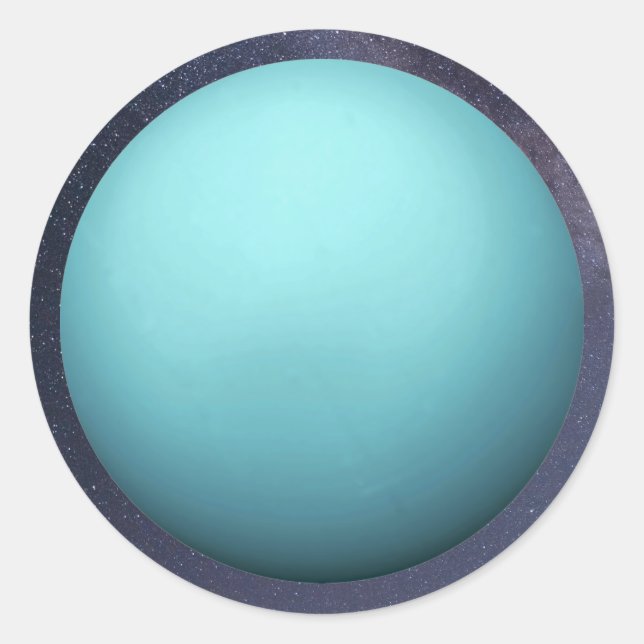Planet Uranus Classic Round Sticker (Front)