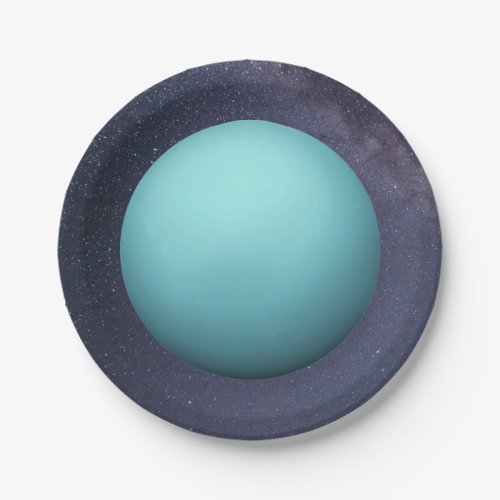 Planet Uranus Paper Plate