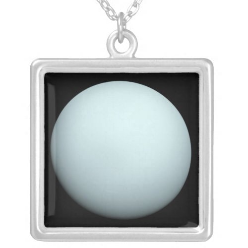 Planet Uranus Silver Plated Necklace