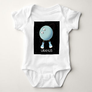 Planet Uranus & Stars Baby Bodysuit