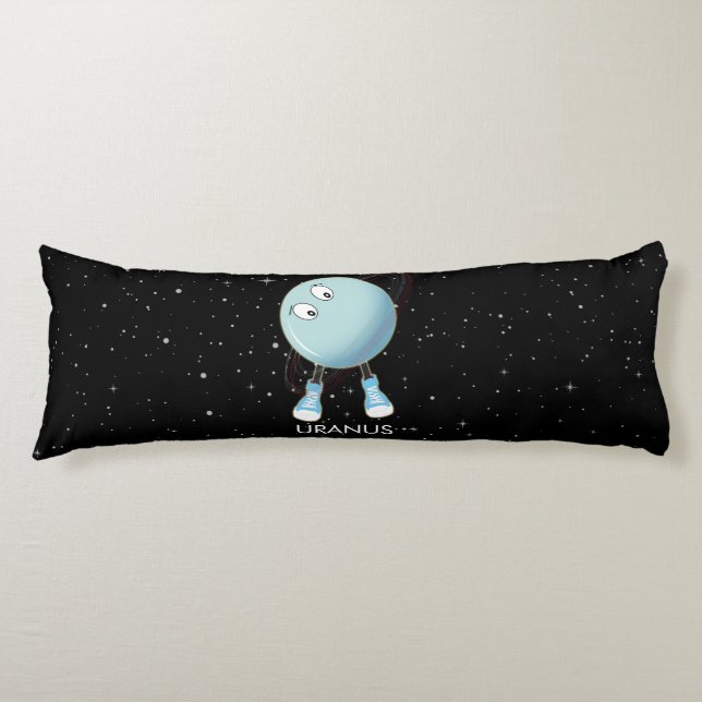 Planet Uranus & Stars  Body Pillow (Front)
