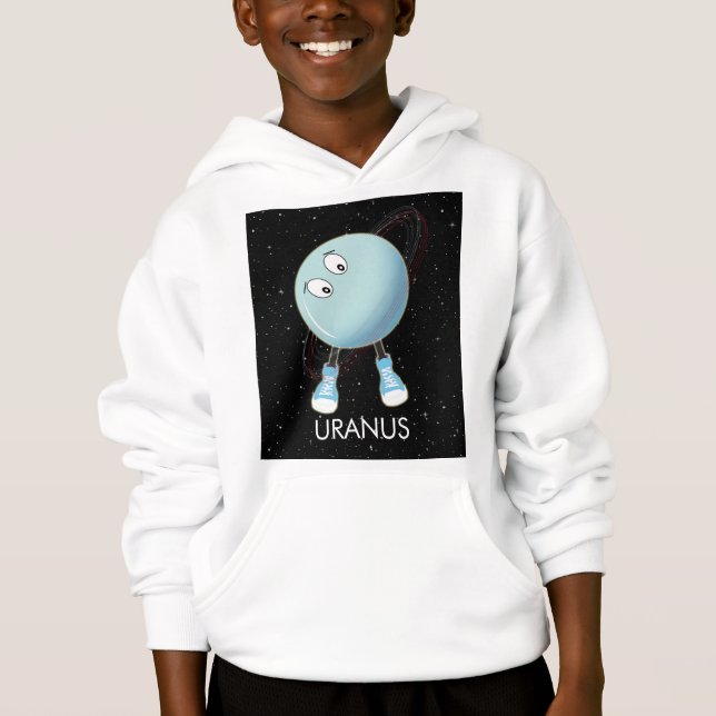Planet Uranus & Stars Hoodie (Front)
