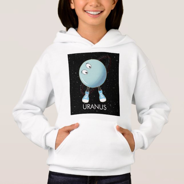 Planet Uranus & Stars Hoodie (Front)