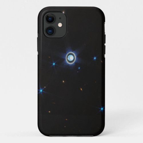 Planet Uranus with Rings and Moons JWST Image iPhone 11 Case