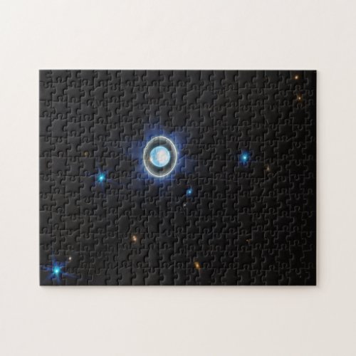 Planet Uranus with Rings and Moons JWST Image Jigsaw Puzzle