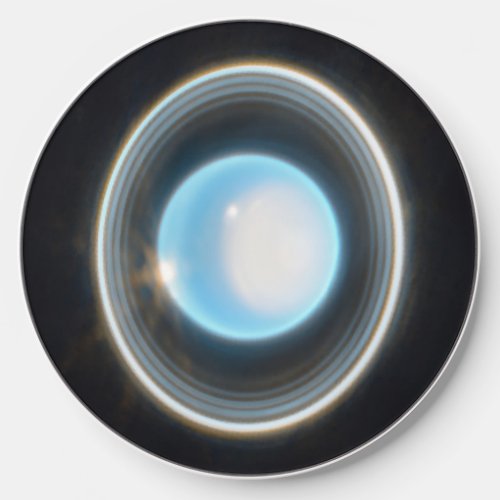 Planet Uranus with Rings JWST Image Wireless Charger