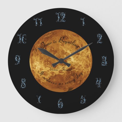 Planet Venus Astronomy Taurus New Age Large Clock