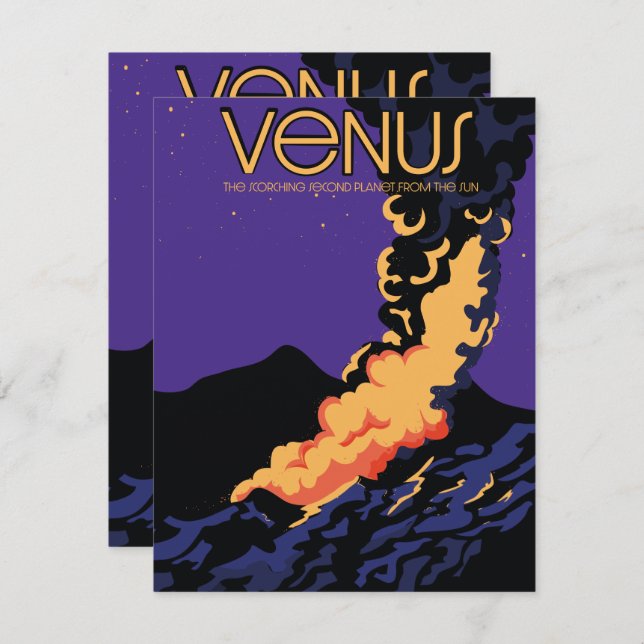 Planet Venus space art (Front/Back)