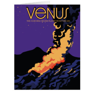Planet Venus space art Cards