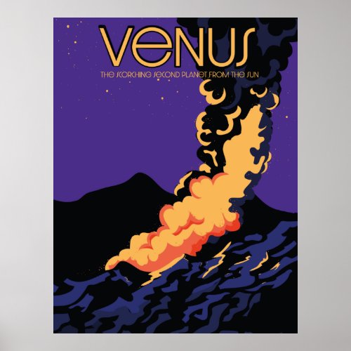 Planet Venus space art Two_Tone Coffee Mug Poster