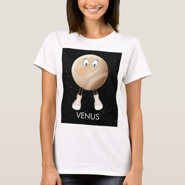 Planet Venus & Stars  T-Shirt (Front)