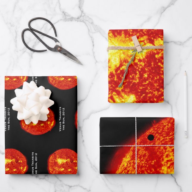 Planet Venus Transits the Sun, Hi-Res Wrapping Paper Sheets (Front)
