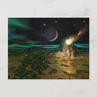 Planet Volcano World Postcard