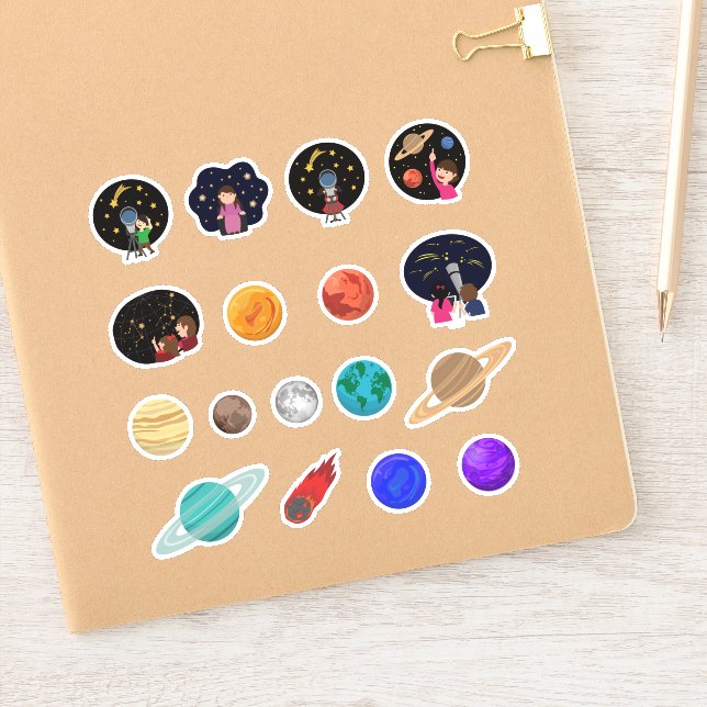 Planetarium Astronomy Kids Educational Planet Sticker (Notebook)