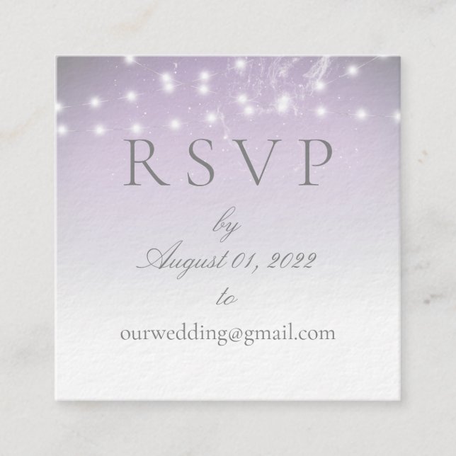 Planetarium Chuppah Wedding Online RSVP Square Business Card (Front)