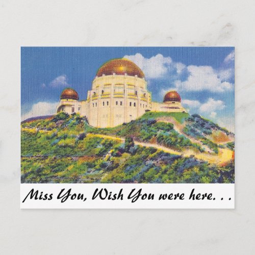 Planetarium Griffith Park Postcard