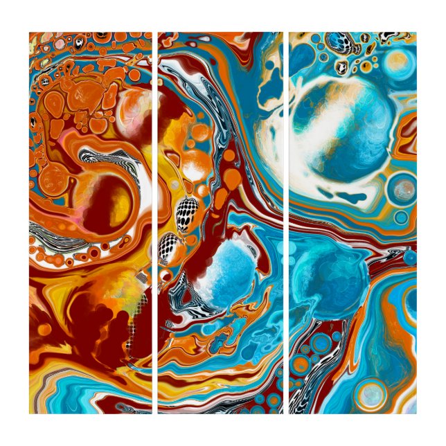 Planetary Bliss Fluid Digital Art   (Front)