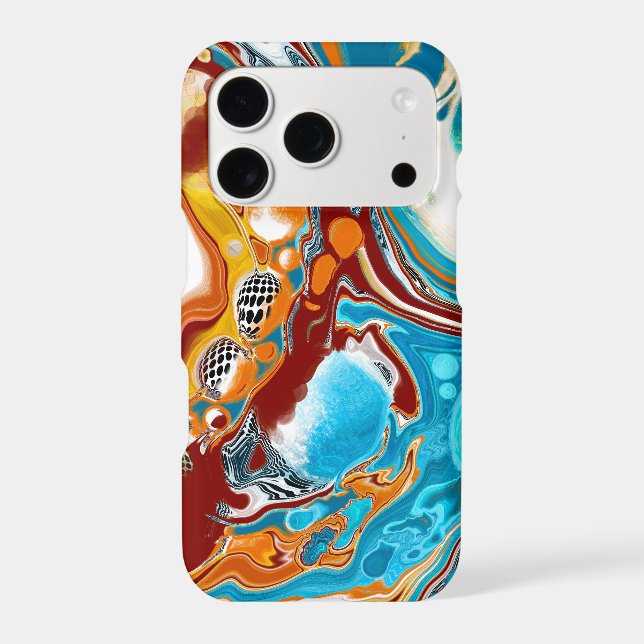 Planetary Bliss Fluid Digital Art    Iphone Case (Back)