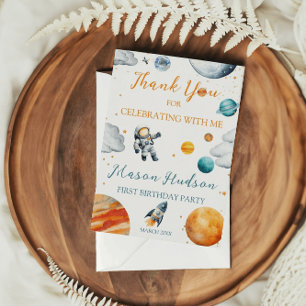 Planetary Celebration Boy Birthday Thank You Card