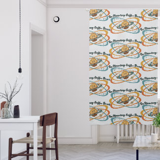 Planetary Coffee Break Retro Space Pattern Blackout Curtains