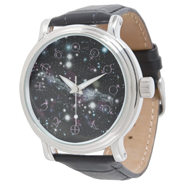 Planetary Glyph Deep Space Astronomy Wristwatch (Angled)
