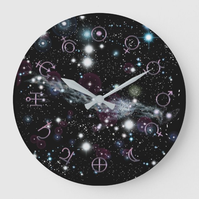 Planetary Glyphs Deep Space Astronomy Clock (Front)