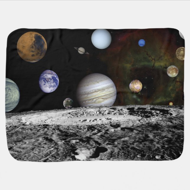 Planetary Montage Receiving Blanket (Horizontal)