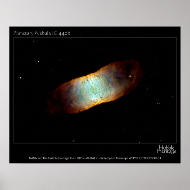 Planetary Nebula IC 4406 Hubble Telescope Photo Poster (Front)