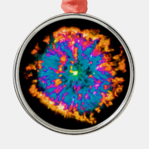 Planetary Nebula NGC 6751 Pop Art Psychedelic Metal Ornament