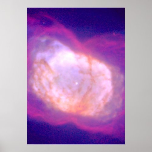 Planetary Nebula NGC 7027 in Infrared and Visible Poster