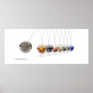 Planetary Newton's Cradle - Solar System Poster