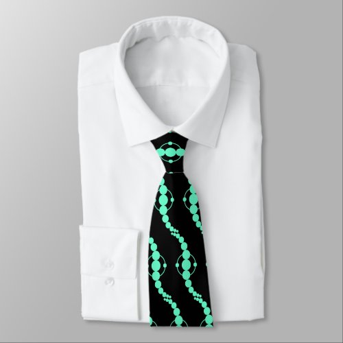 Planetary Procession _ Turquoise on Black Neck Tie
