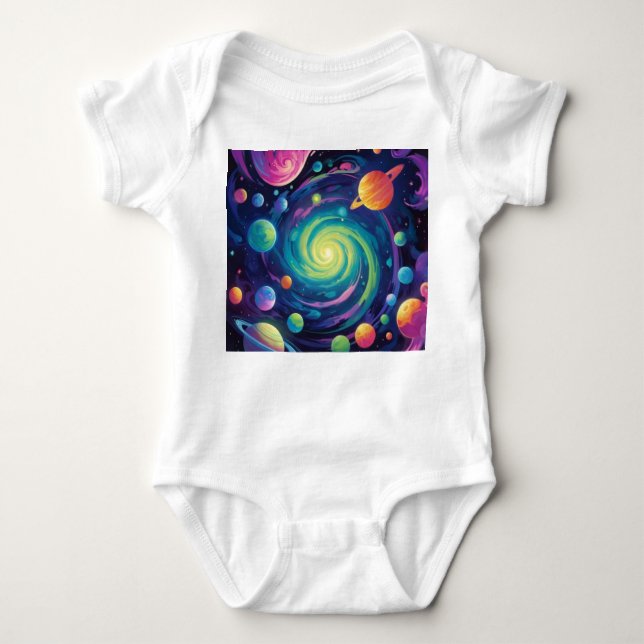 Planetary Spin  Baby Bodysuit (Front)