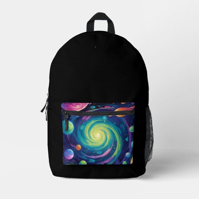 Planetary Spin Printed Backpack (Front)
