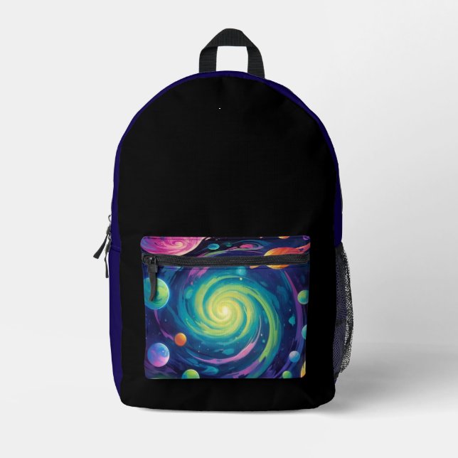 Planetary  Spin   Printed Backpack (Front)