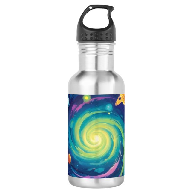 Planetary Spin   Stainless Steel Water Bottle (Front)