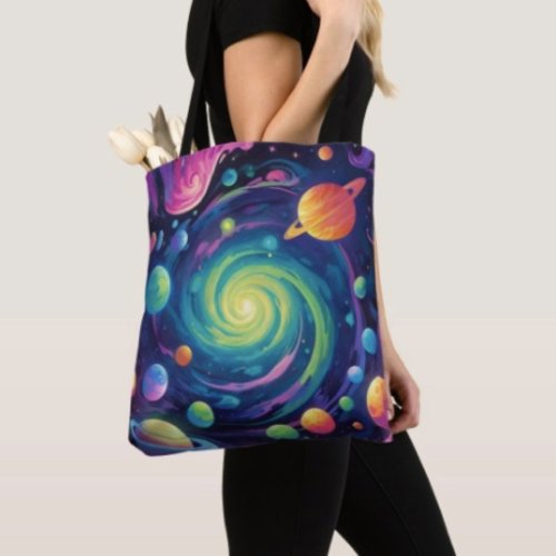 Planetary Spin Tote Bag