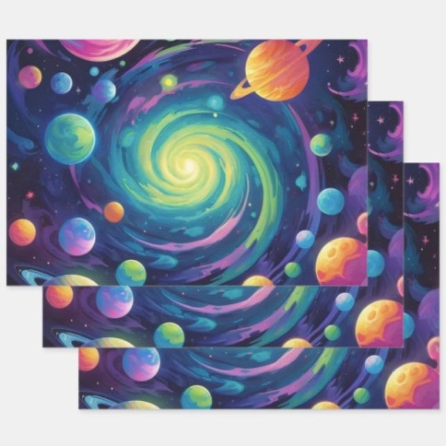 Planetary Spin  Wrapping Paper Sheets (Creator Uploaded)