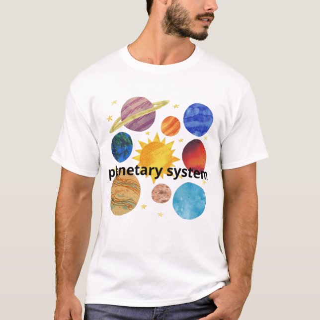 Planetary System Design | Creative Space Art  T-Shirt (Front)