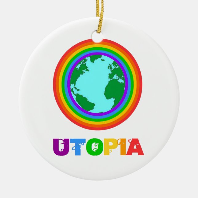 Planète Utopia Ceramic Ornament (Front)