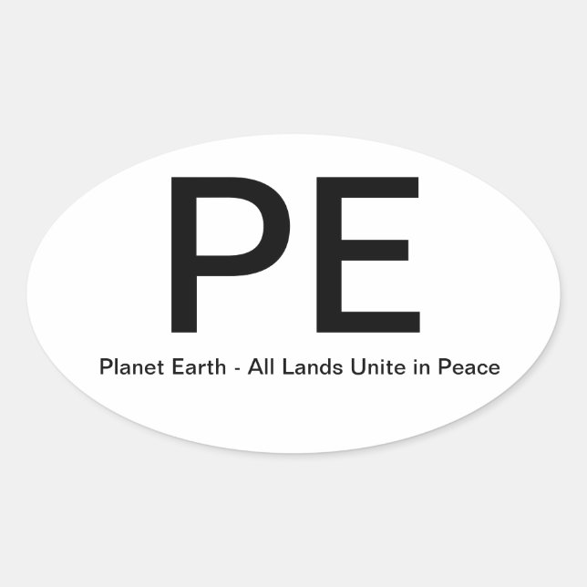 PlanetEarth-AllLandsUniteinPeace Oval Sticker (Front)