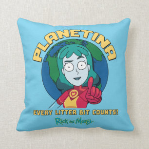 Planetina - Every Litter Bit Counts Throw Pillow