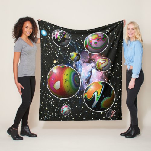 Planetoids Fleece Blanket