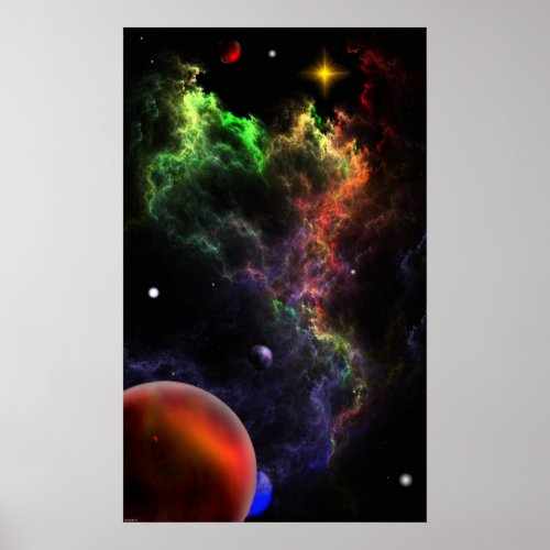 Planetoids In The Nebula Cluster RR90 Poster