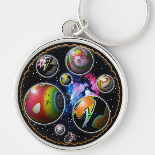 Planetoids Keychain