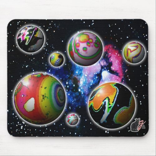 Planetoids Mouse Pad