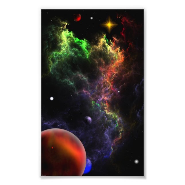 Planetoids - Nebula Cluster V Photo Enlargement Print (Front)