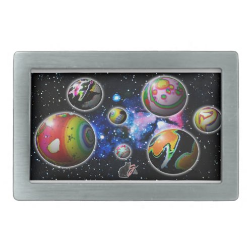 Planetoids Oblong Belt Buckle