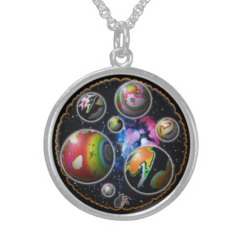 Planetoids Sterling Silver Necklace